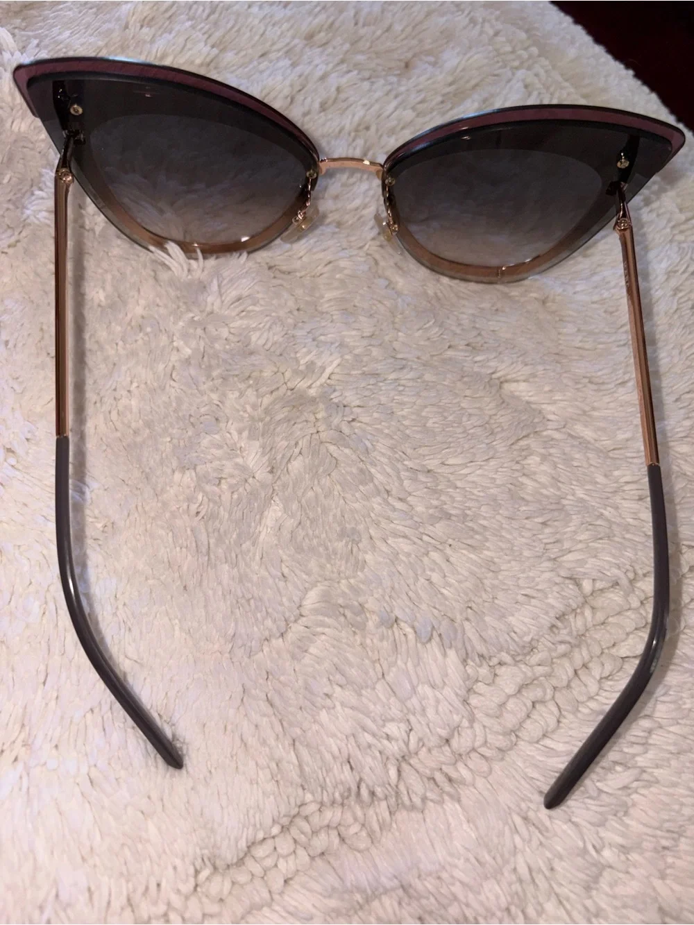 Marc Jacobs Brown Cat-Eye Sunglasses with Gold Accents